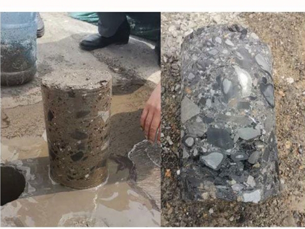 河南.平頂山——煤矸石用于路基固化取芯，檢測達標